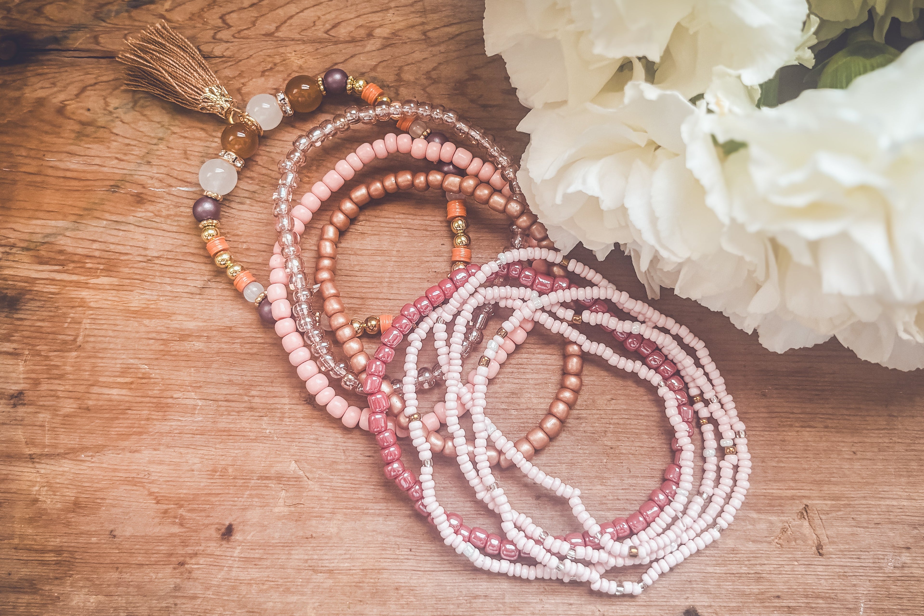 Beautiful Pink Bracelet Set