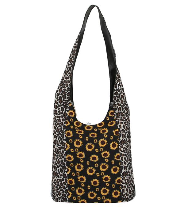 Leopard Sunflower Print Crossbody Bag