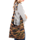 Corduroy Camo Print Crossbody Bag