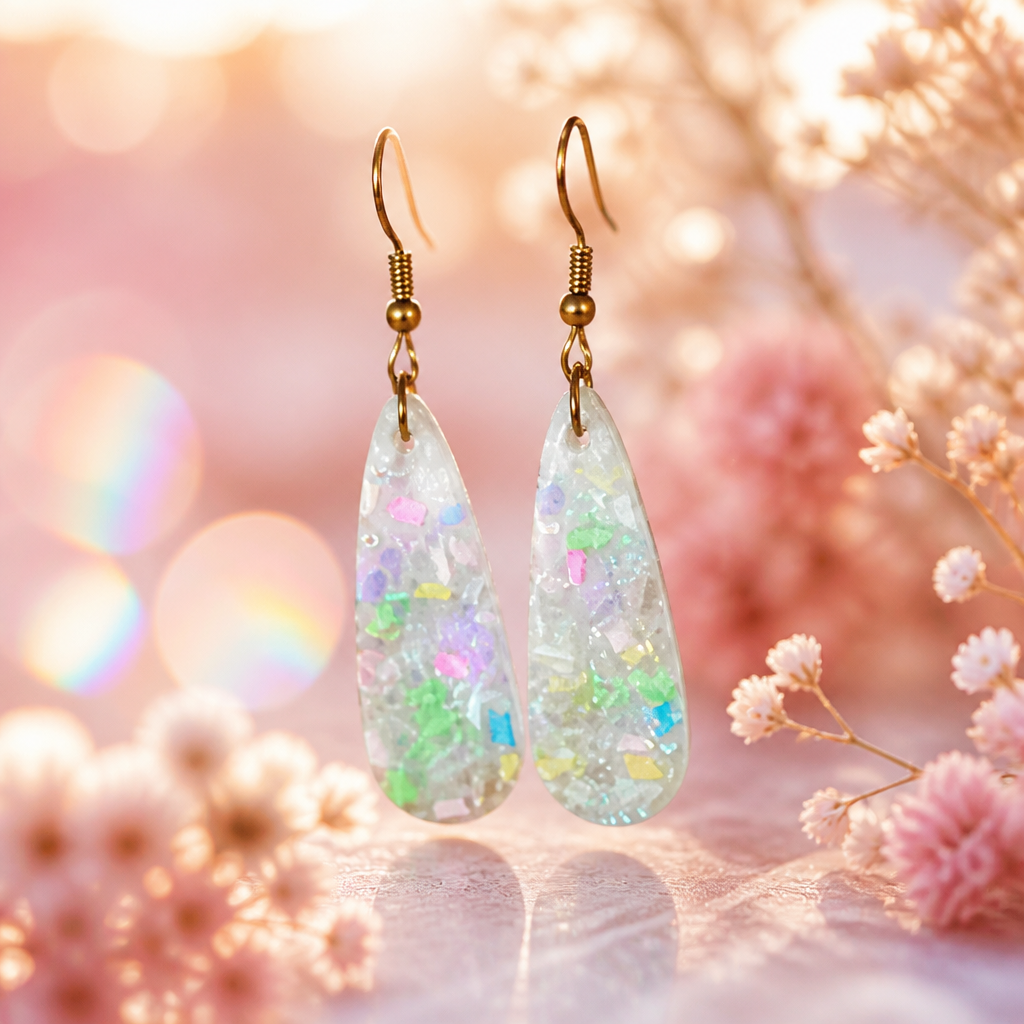 Dangle Earrings Handmade Resin