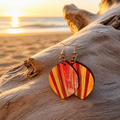 Orange Abstact Dangle Earrings