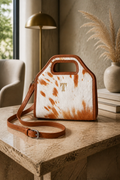 Trinity Ranch Genuine Cowhide Satchel Crossbody Bag