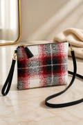Plaid Fabric Crossbody Bag