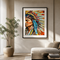 American Indian Chief Sublimation Canvas Print