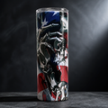 Skeleton on American Flag Tumbler