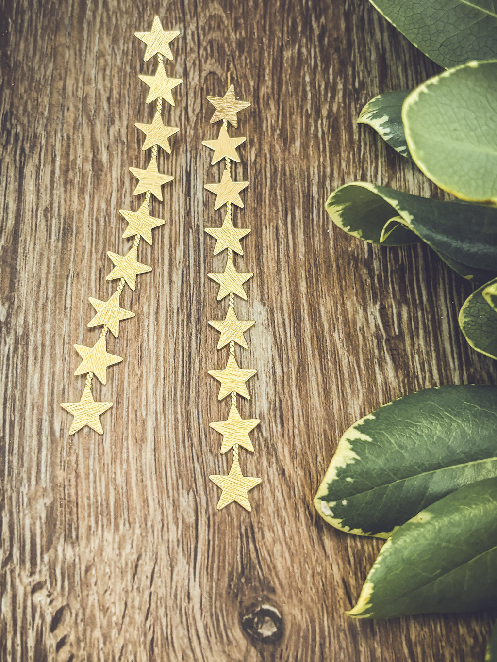 Beautiful Gold or Silver Star Drop Earrings