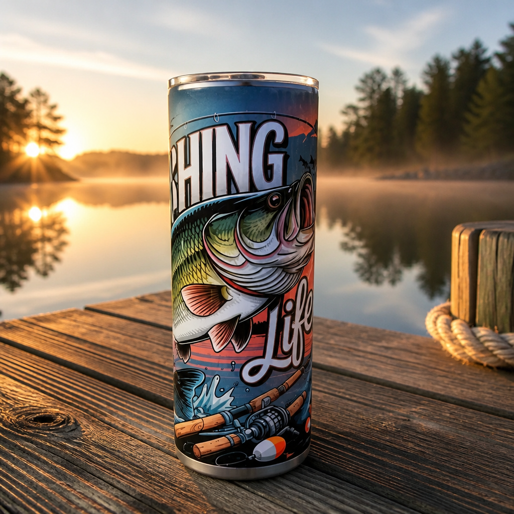 Fishing Life 20 0z Tumbler