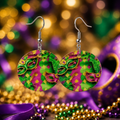 Mardis Gras Dangle Earrings