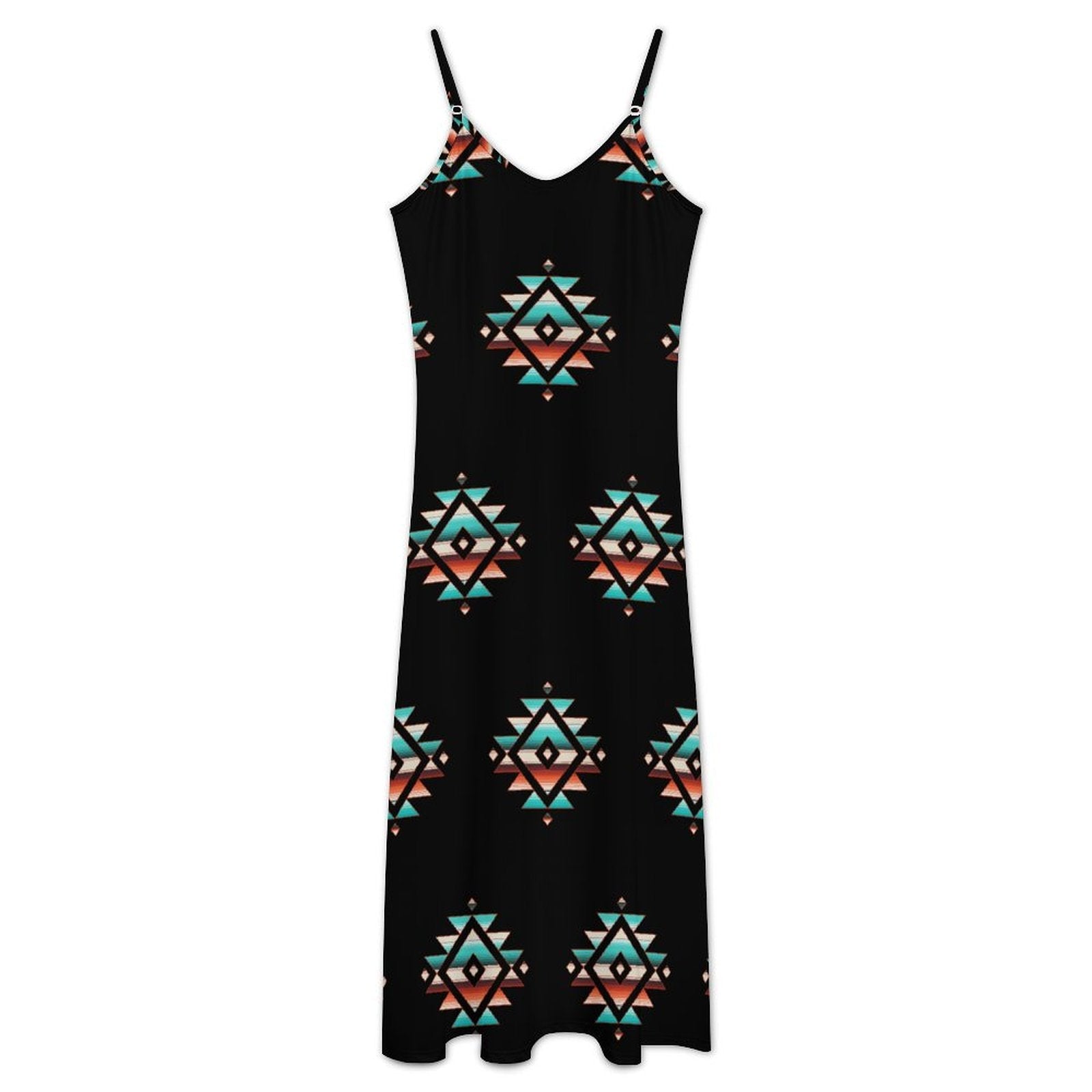 Baha Ranch Southwestern Aztec Western Maxi Dress