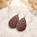 Burgundy Heart Teardrop Earrings