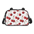 Sweet & Stylish  Womens White Cherry Print Fitness Handbag