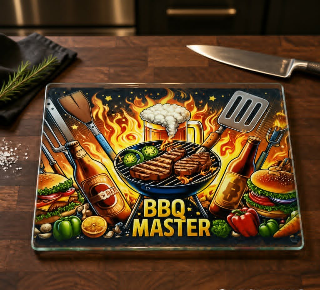 BBQ Master Glass Cutting Board