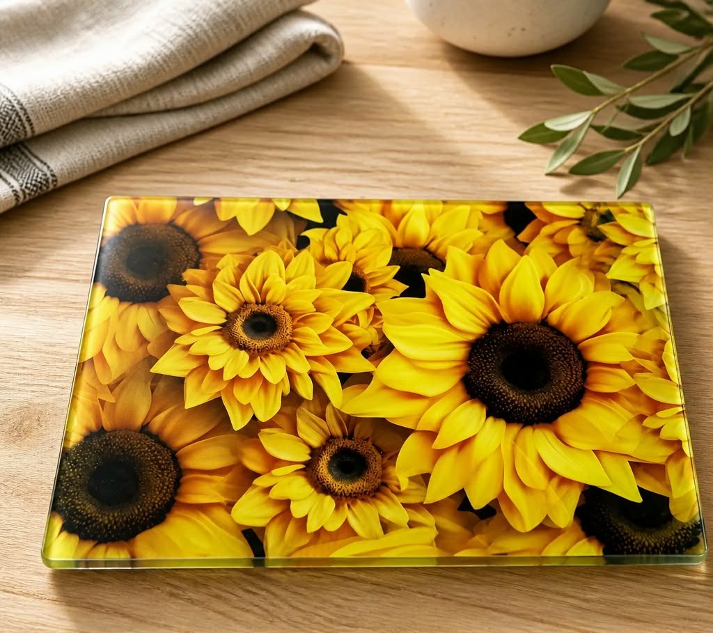 Daisy Glass Cutting Board
