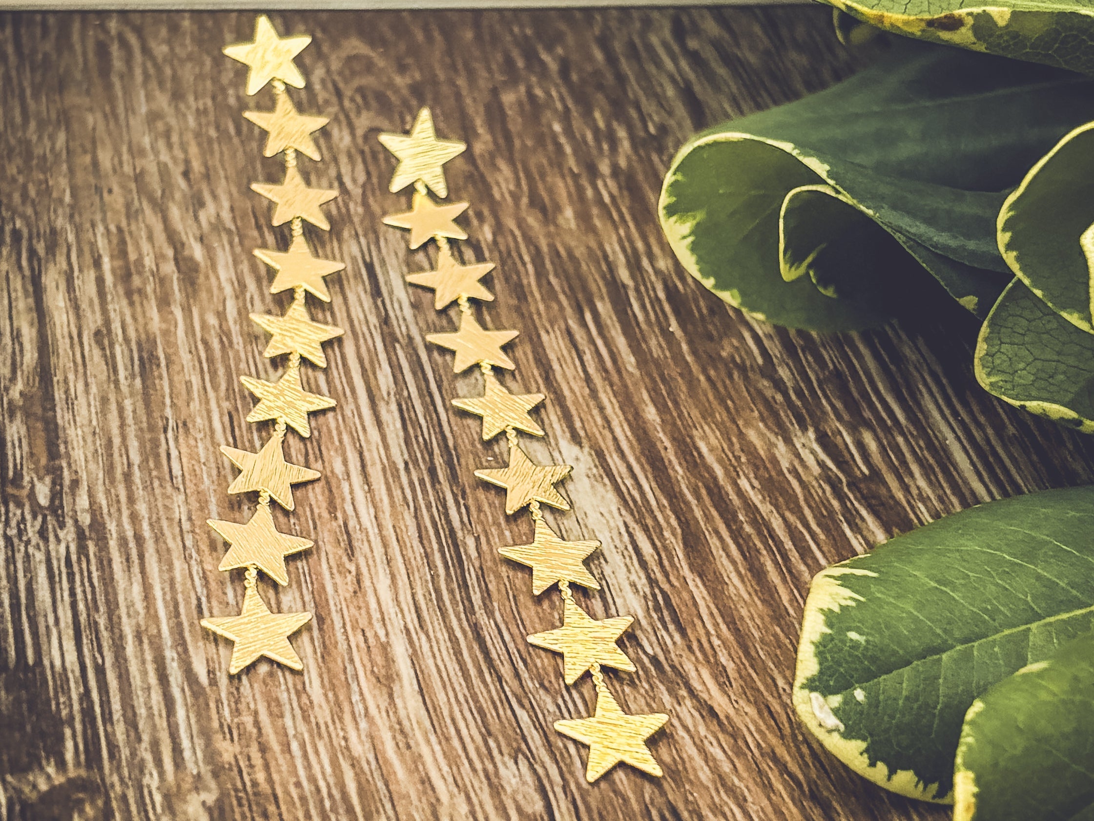 Beautiful Gold or Silver Star Drop Earrings