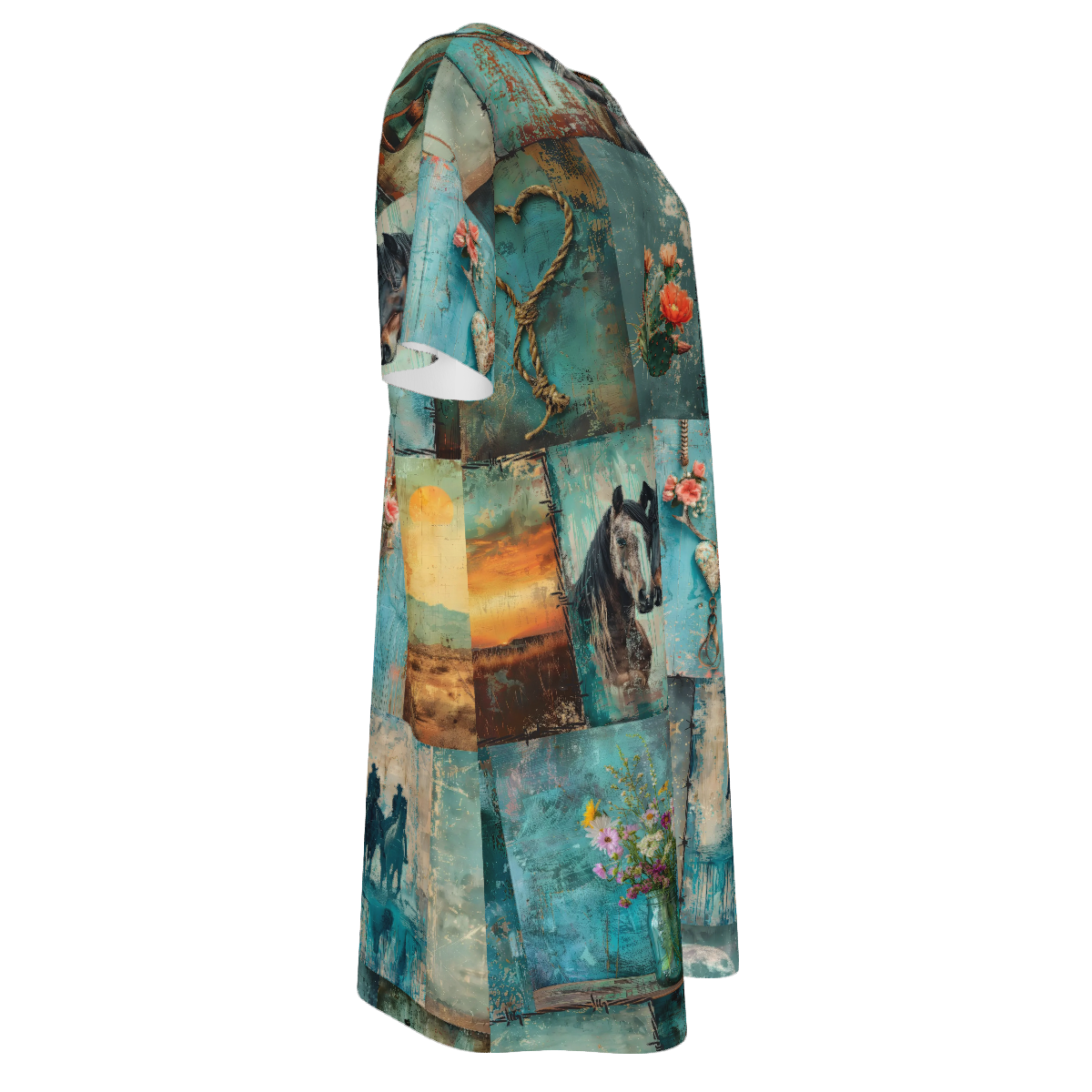 Baha Ranch Turquoise Dreams T Shirt Dress or Sleep Shirt