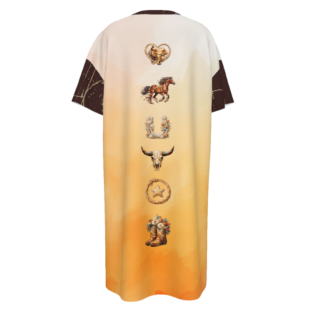 Baha Ranch Texas T Shirt Dress or Sleep Shirt