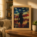 American Cowgirl Silhouette Canvas Print