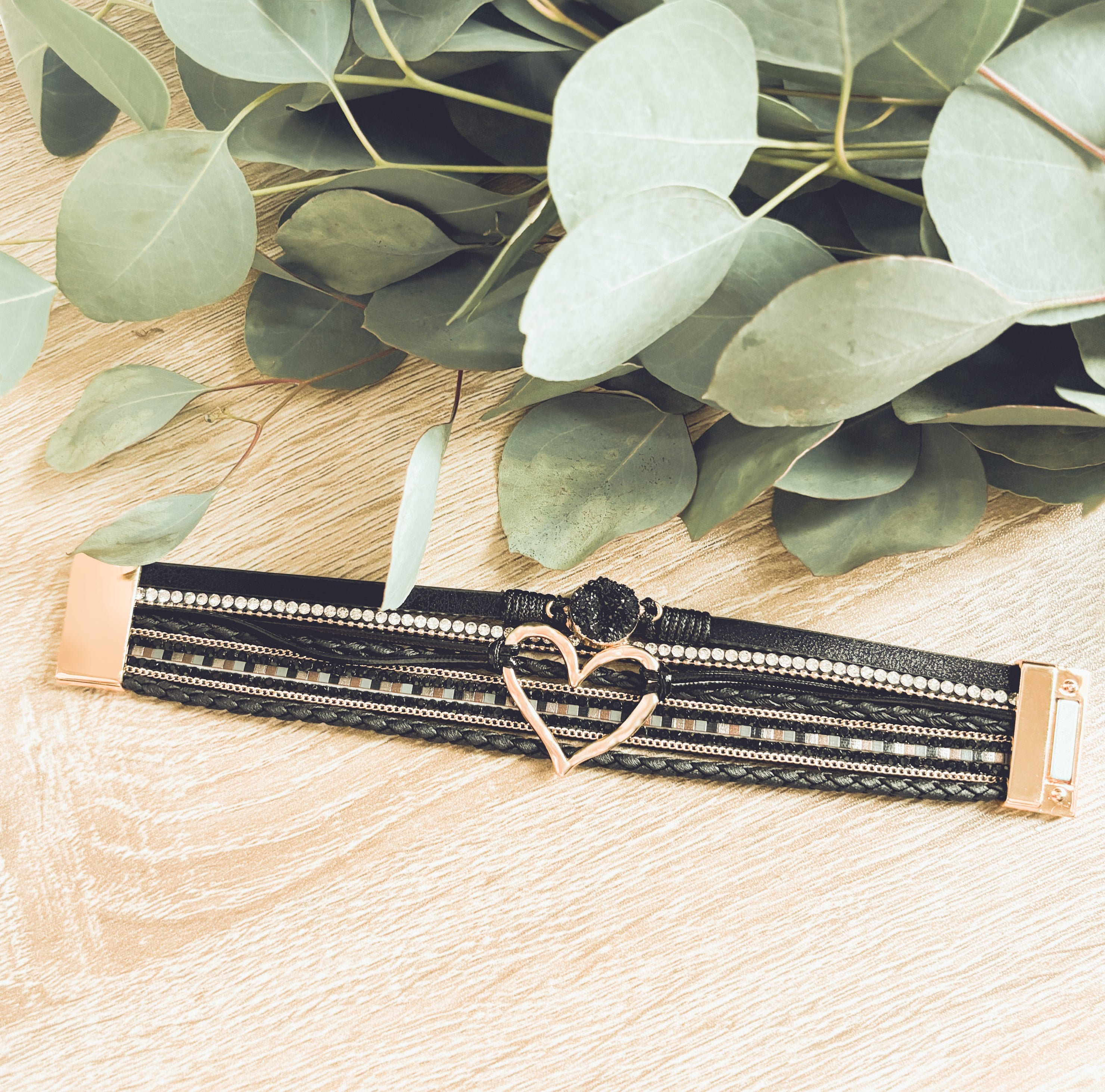 Beautiful Heart Leather Bracelet