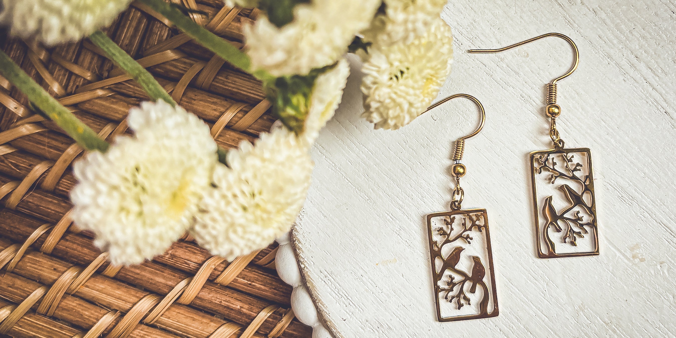 Beautiful Gold or Silver Bird Earrings