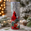 Red Cardinal in Snow Tumbler