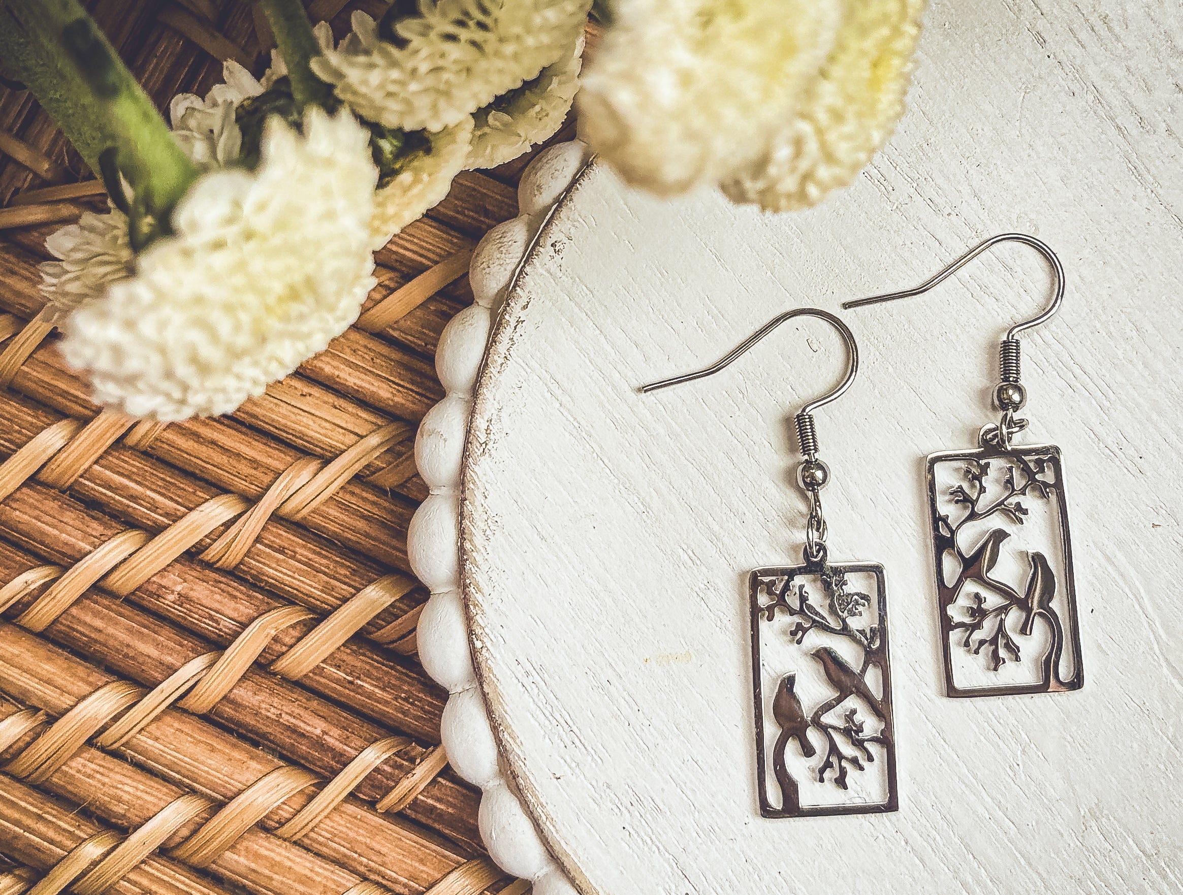 Beautiful Gold or Silver Bird Earrings