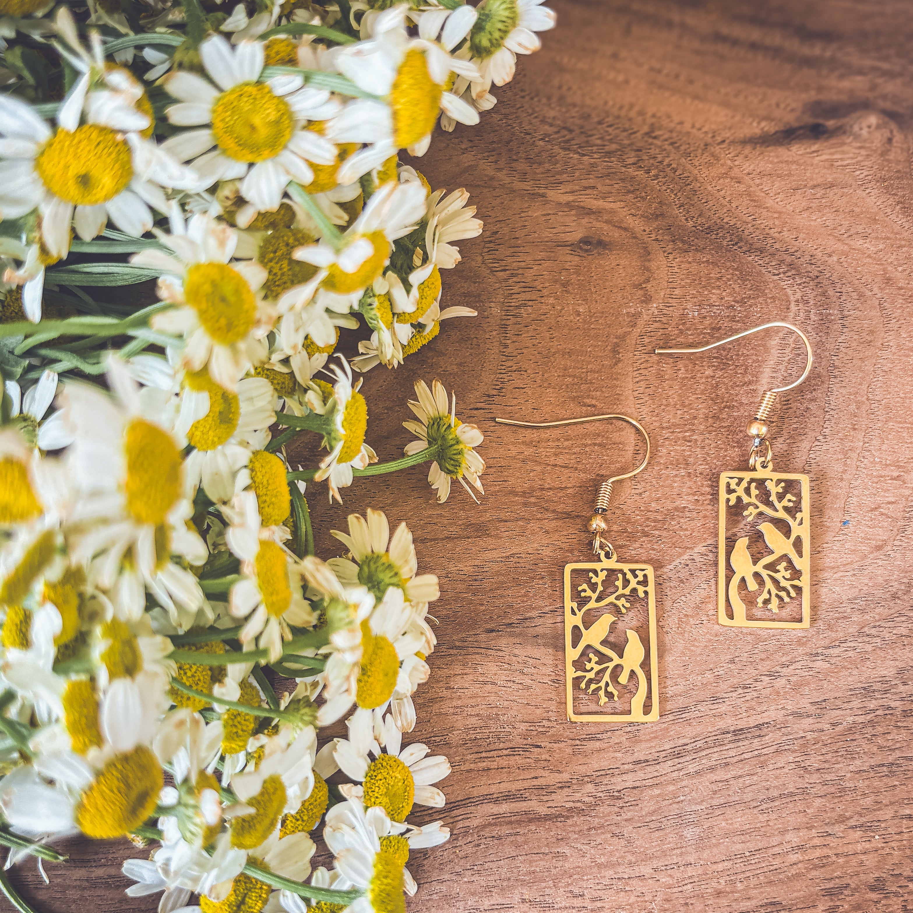 Beautiful Gold or Silver Bird Earrings