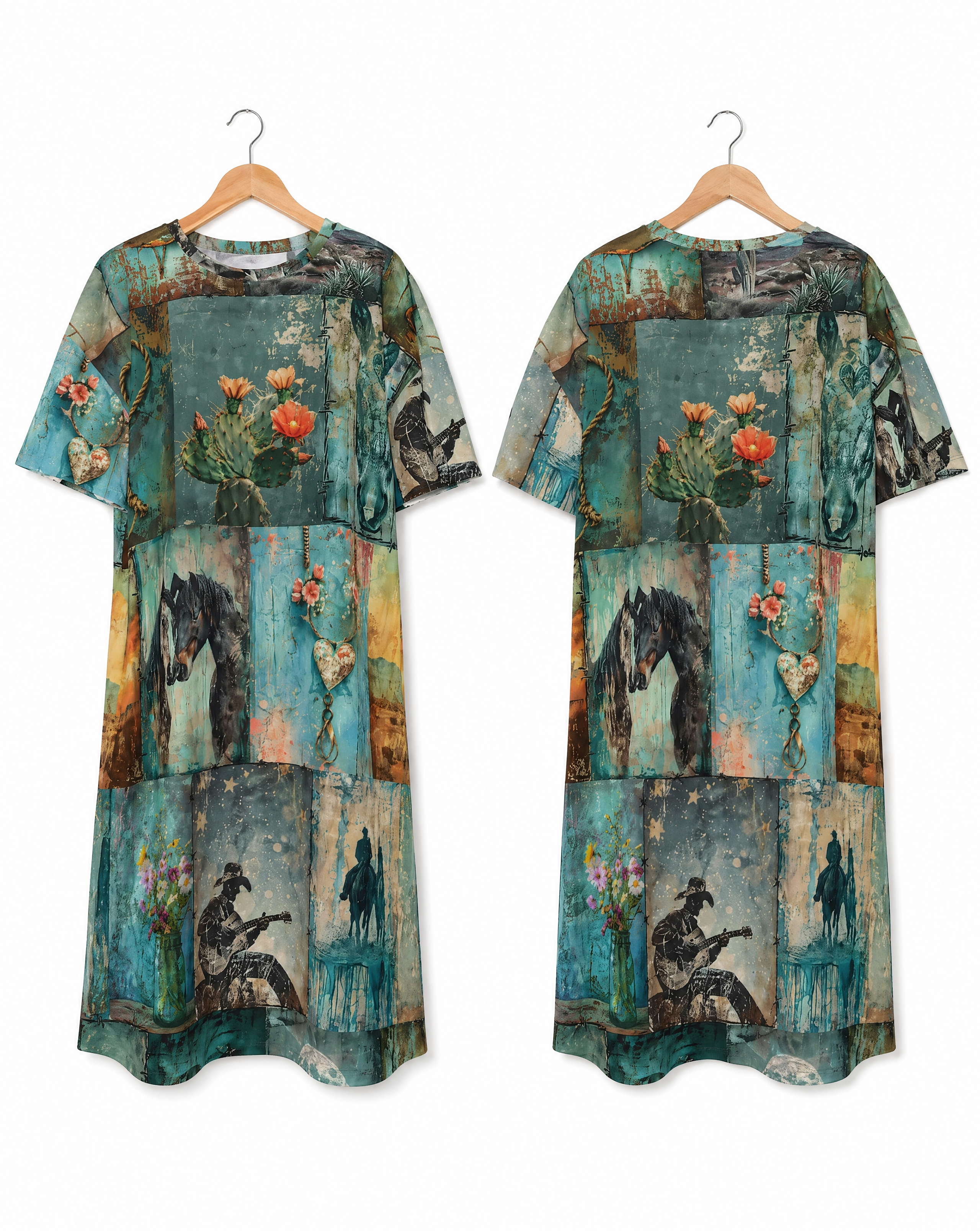 Baha Ranch Turquoise Dreams T Shirt Dress or Sleep Shirt
