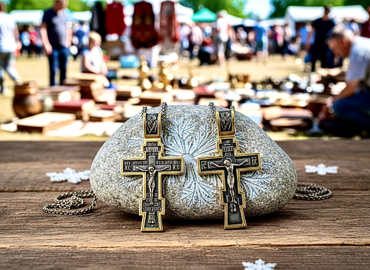 ancient gothic eastern crucifix cross necklace for men slavic european all stainless steel russian ukraine