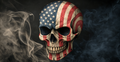 Patriotic Skeleton License Plate