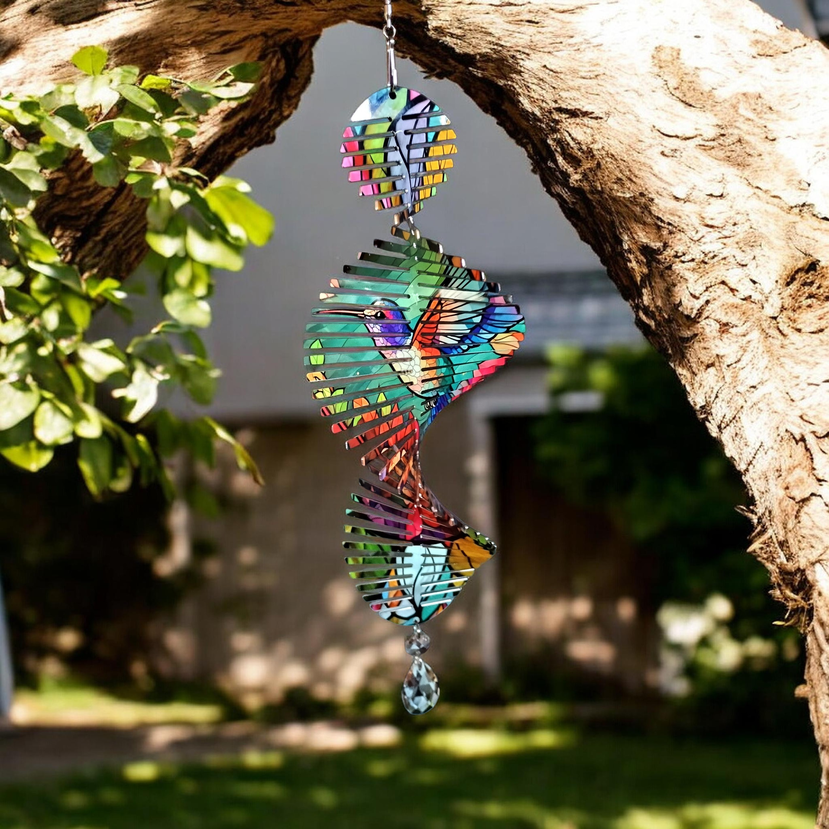 Aluminum Sublimation Print Hummingbird Windspinner