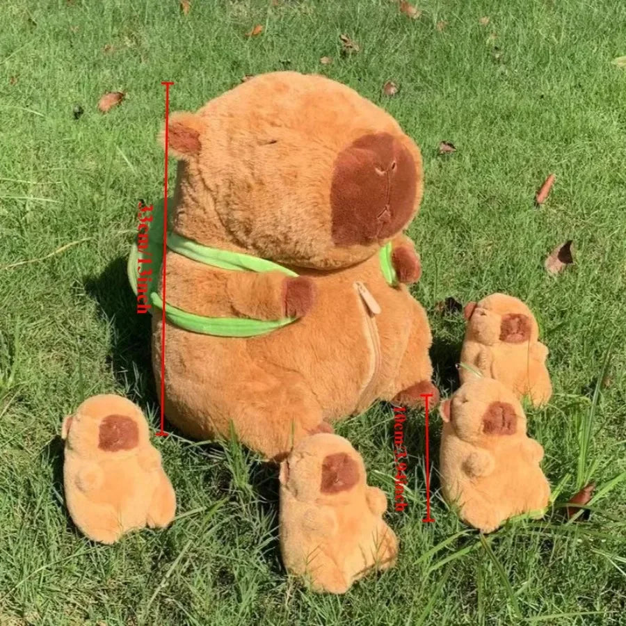 Capybara Plush Toy Set – Mommy with 4 Little Capibara Plush Dolls $9.28-$49.51