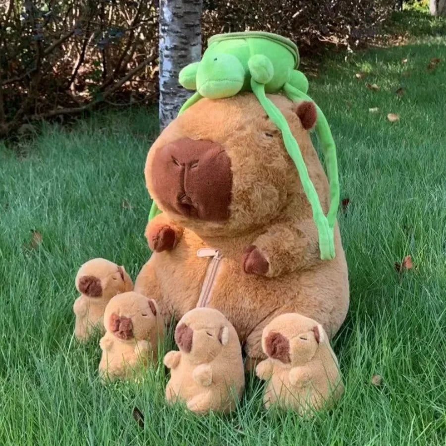 Capybara Plush Toy Set – Mommy with 4 Little Capibara Plush Dolls $9.28-$49.51