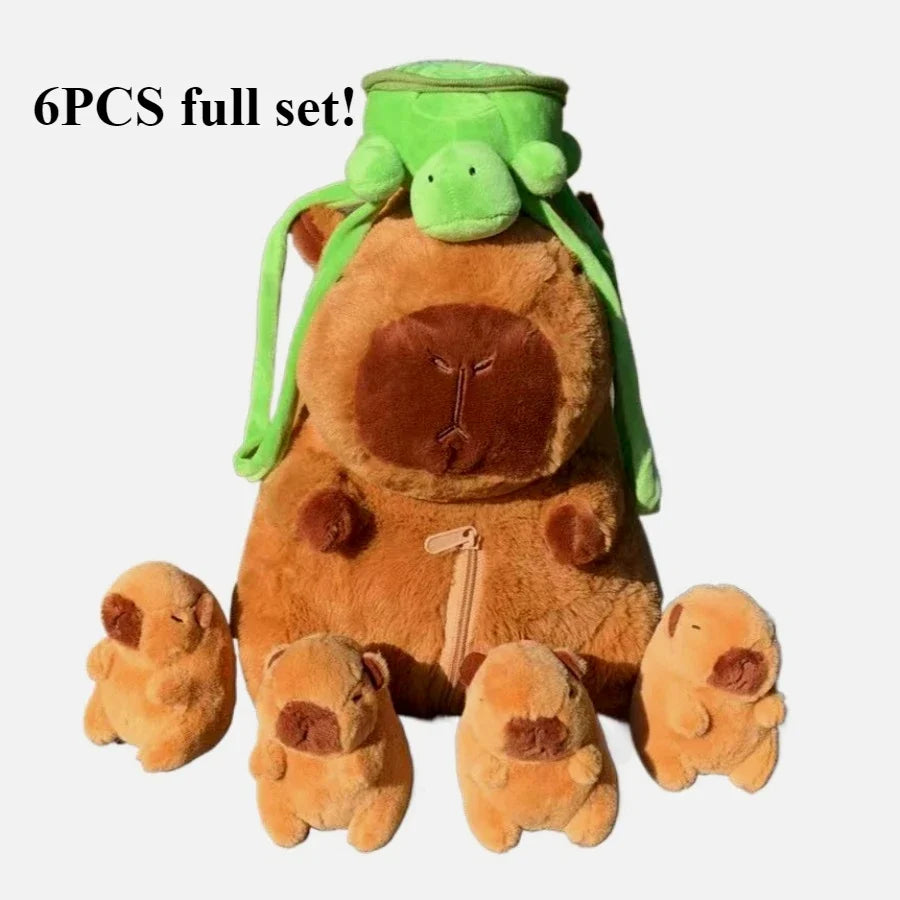Capybara Plush Toy Set – Mommy with 4 Little Capibara Plush Dolls $9.28-$49.51