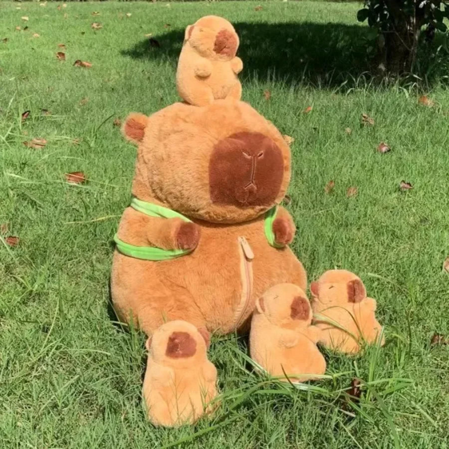 Capybara Plush Toy Set – Mommy with 4 Little Capibara Plush Dolls $9.28-$49.51