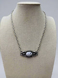 Western Faux White Buffalo Bar Necklace — 18 Inch with Extender