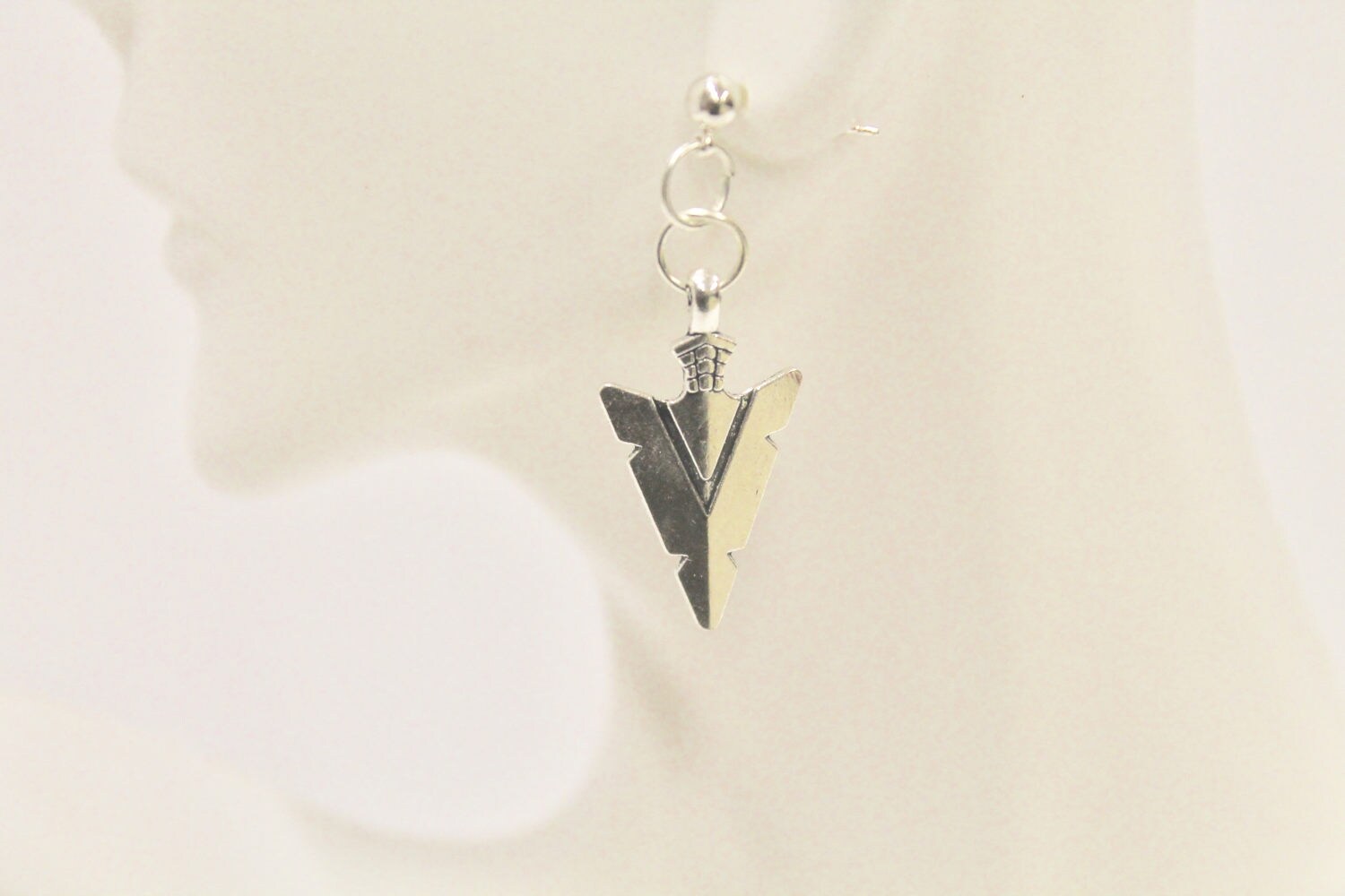 Silvertone Arrowhead Earrings, Southwestern Style Earrings, Gift For Her, Southwestern Jewelry, Girlfriend Gift, Wife Jewelry Gift Earrings