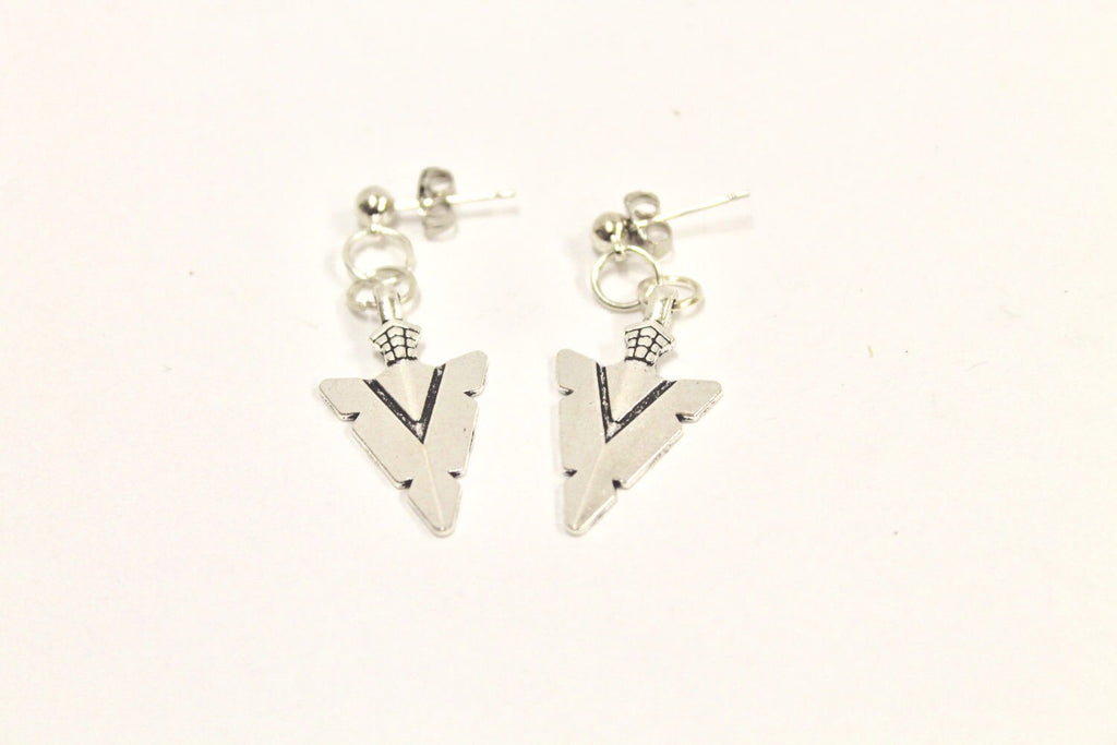 Silvertone Arrowhead Earrings, Southwestern Style Earrings, Gift For Her, Southwestern Jewelry, Girlfriend Gift, Wife Jewelry Gift Earrings