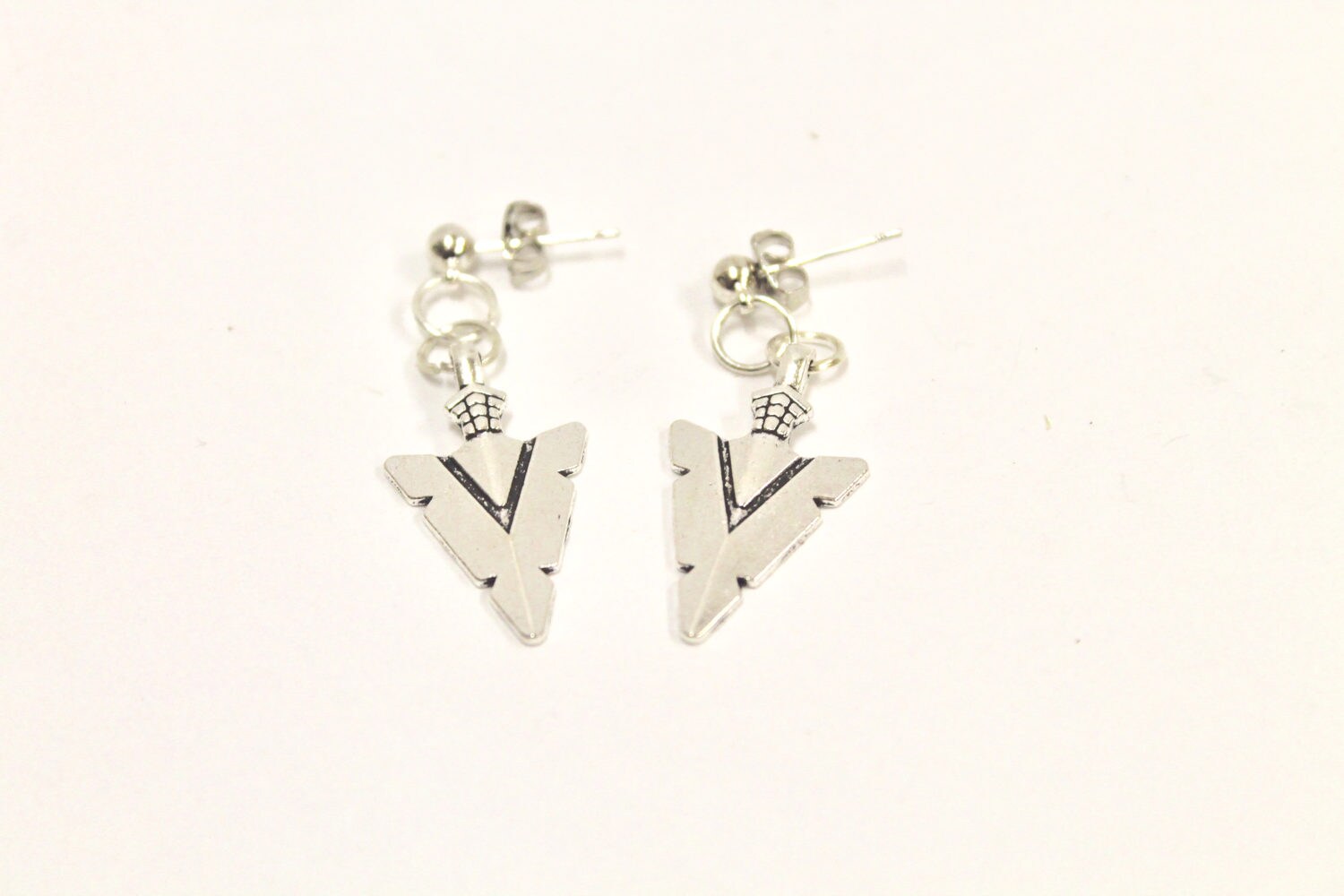 Silvertone Arrowhead Earrings, Southwestern Style Earrings, Gift For Her, Southwestern Jewelry, Girlfriend Gift, Wife Jewelry Gift Earrings