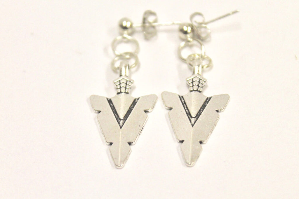 Silvertone Arrowhead Earrings, Southwestern Style Earrings, Gift For Her, Southwestern Jewelry, Girlfriend Gift, Wife Jewelry Gift Earrings