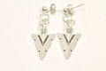 Silvertone Arrowhead Earrings, Southwestern Style Earrings, Gift For Her, Southwestern Jewelry, Girlfriend Gift, Wife Jewelry Gift Earrings