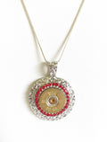 Shotgun Shell Necklace, Red Crystal 20 Gauge Pendant Necklace, Gift For Her, Shooting Sports Jewelry Gift, Southwestern Style Wife Jewelry