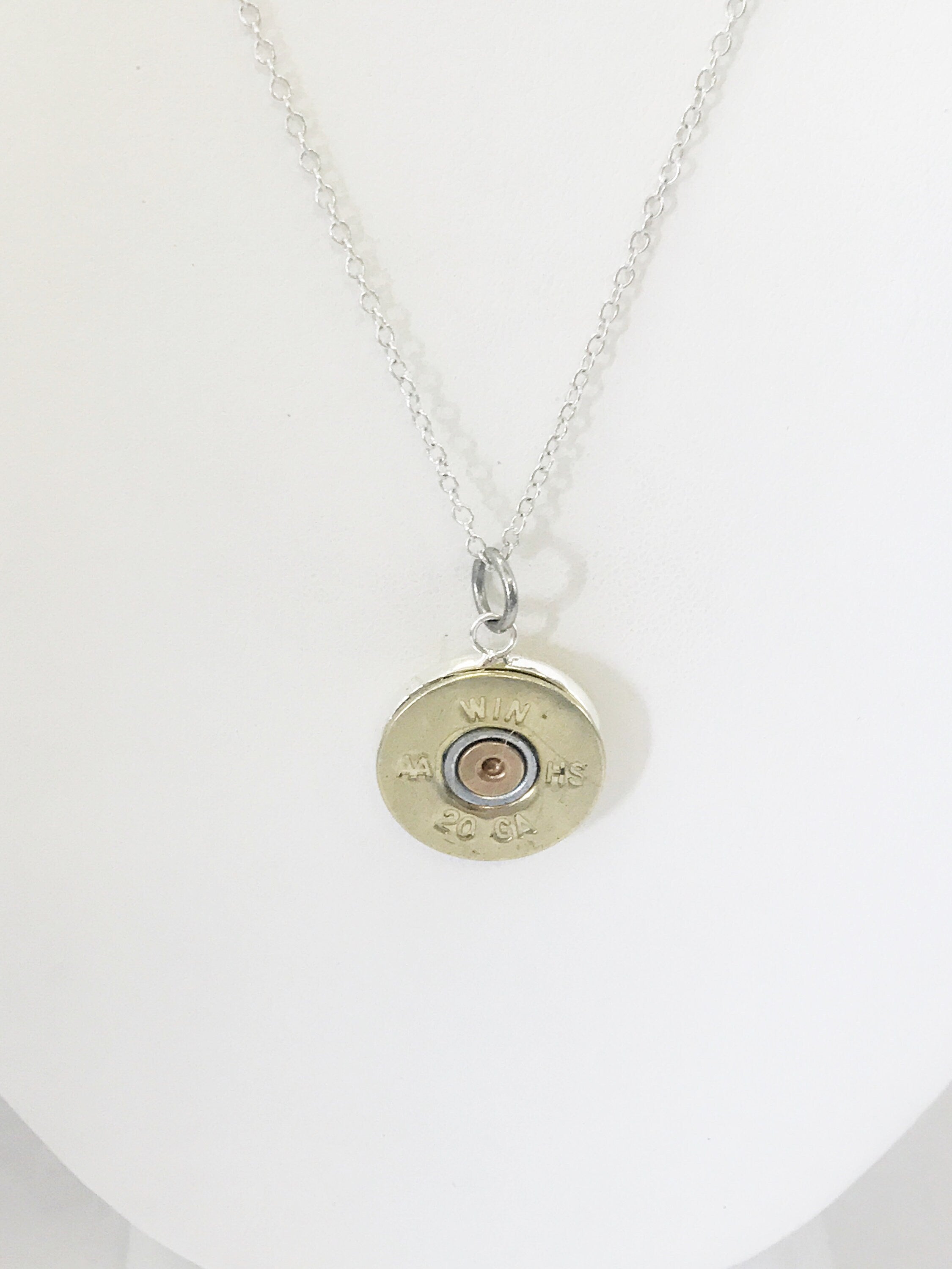 Shotgun Shell Necklace, Shotgun Shell Jewelry, Shotgun Shell Pendant Necklace, Shooting Sports Gifts, Southwest Style Jewelry