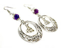 Celtic Knot Drop Earrings with Knot Hoop trinity knot baptism wedding engagement triquetra claddaghs Viking Valknut Scottish Irish bohemian
