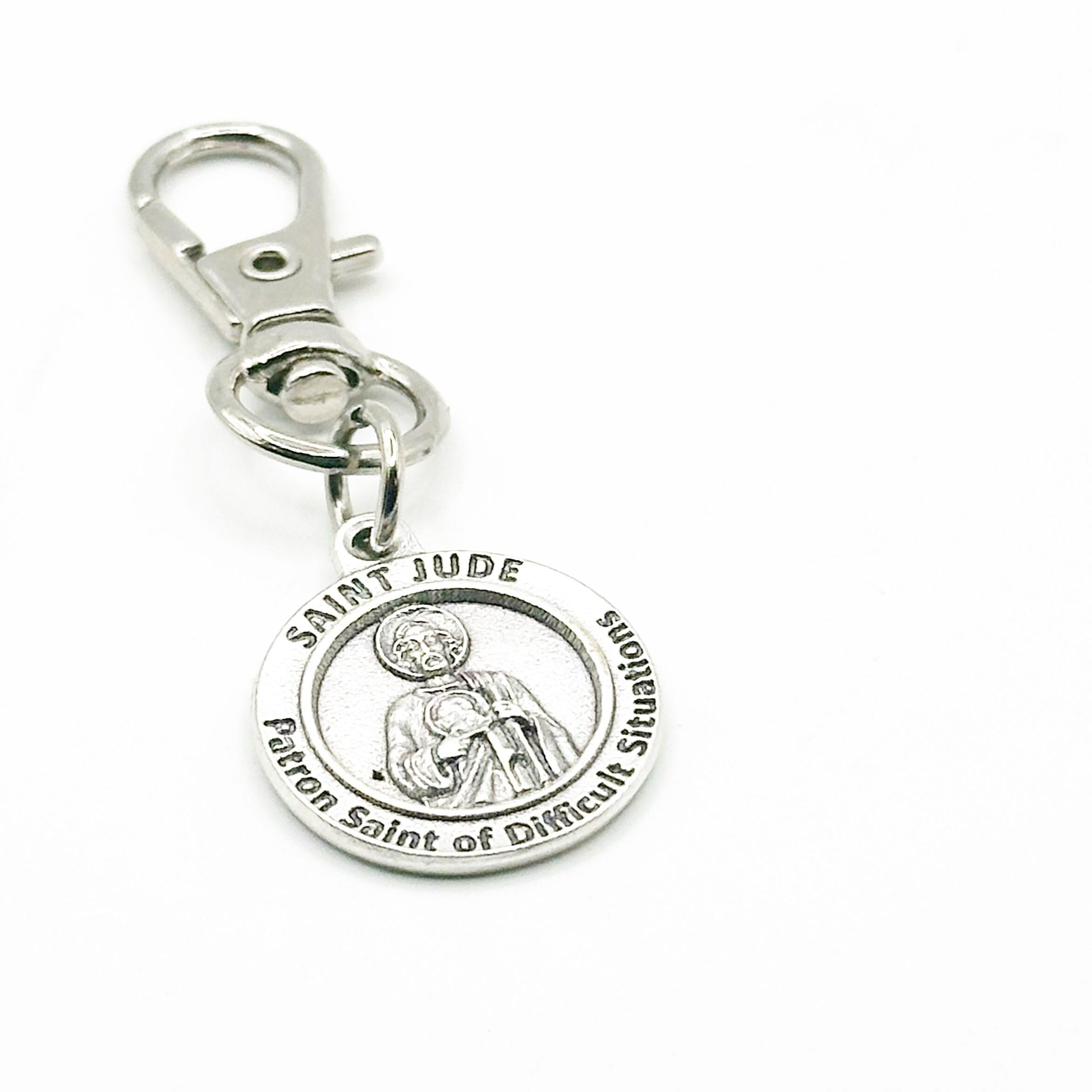 Saint Jude Patron Saint Of Difficult Situations Clip On Charm Faith Gift Catholic Devotional Accessory