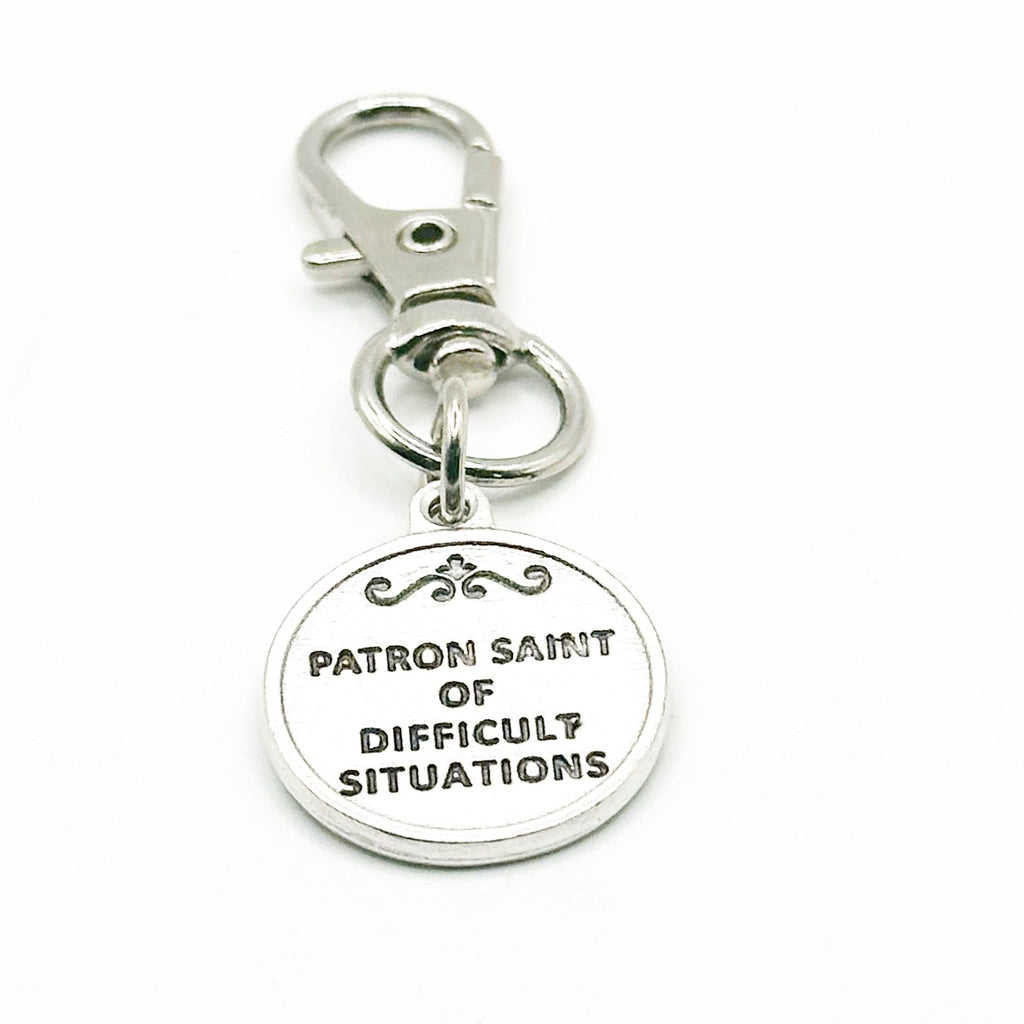 Saint Jude Patron Saint Of Difficult Situations Clip On Charm Faith Gift Catholic Devotional Accessory
